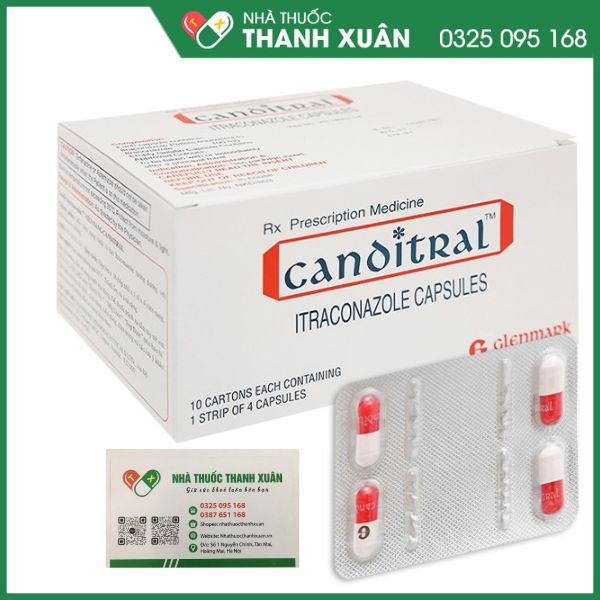 Canditral - thuốc điều trị nhiễm nấm (10 vỉ x 4 viên)