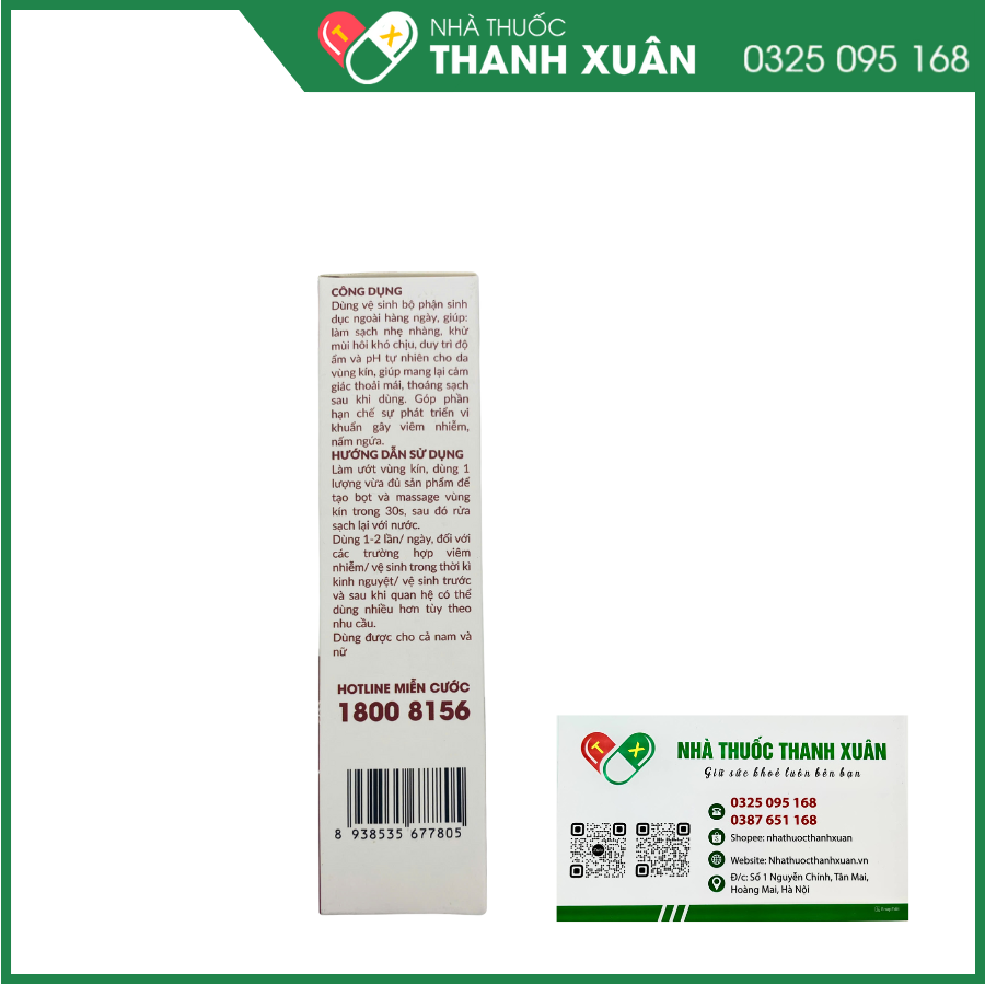 Dung dịch vệ sinh Caniziss làm sạch dịu nhẹ, ngăn ngừa viêm ngứa, duy trì độ ẩm và pH tự nhiên