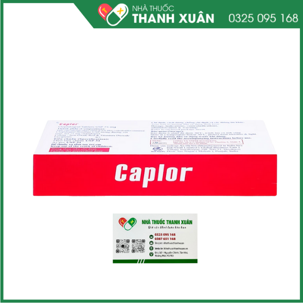 Caplor 75mg dự phòng biến cố do huyết khối động mạch