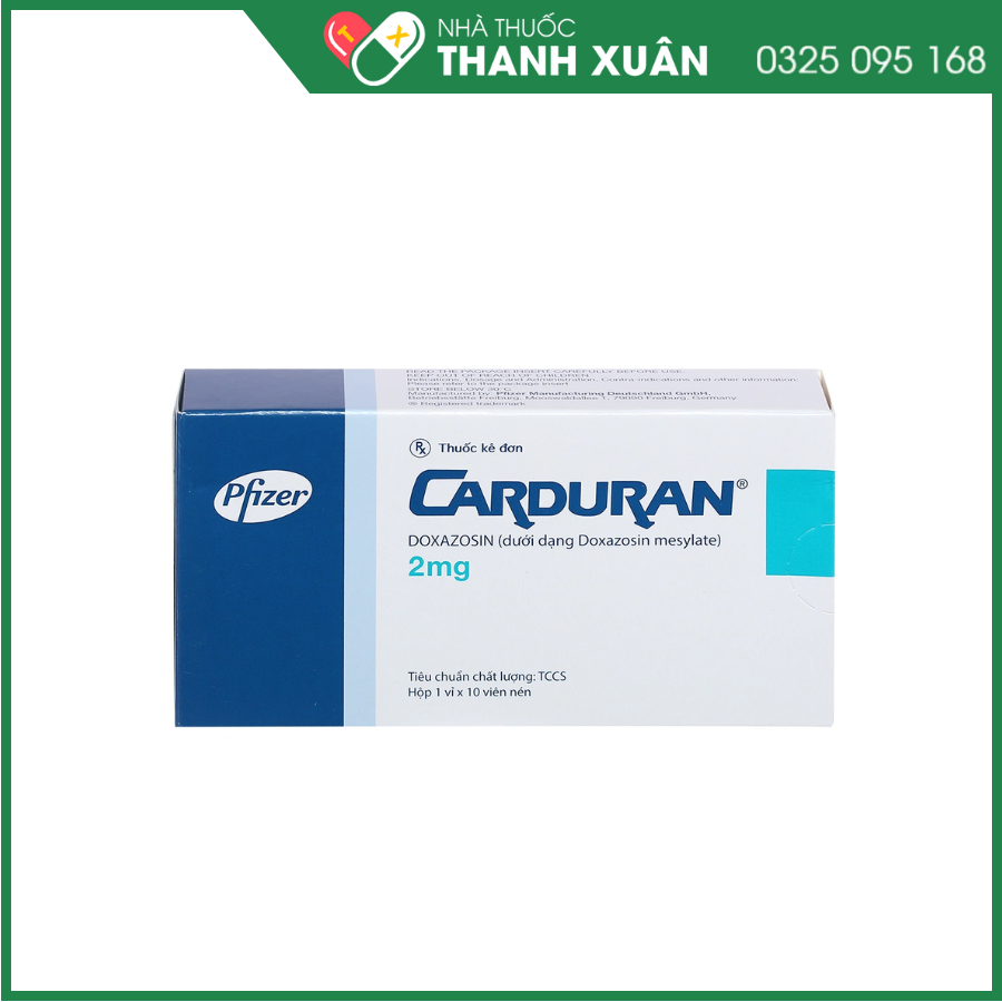 Thuốc điều trị tăng huyết áp hoặc u xơ tuyến tiền liệt Carduran