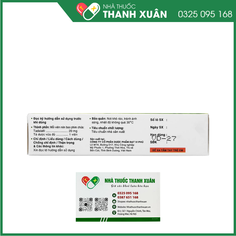 Thuốc Casilas-20 điều trị rối loạn cương dương