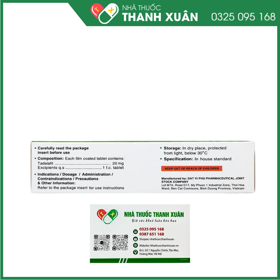 Thuốc Casilas-20 điều trị rối loạn cương dương