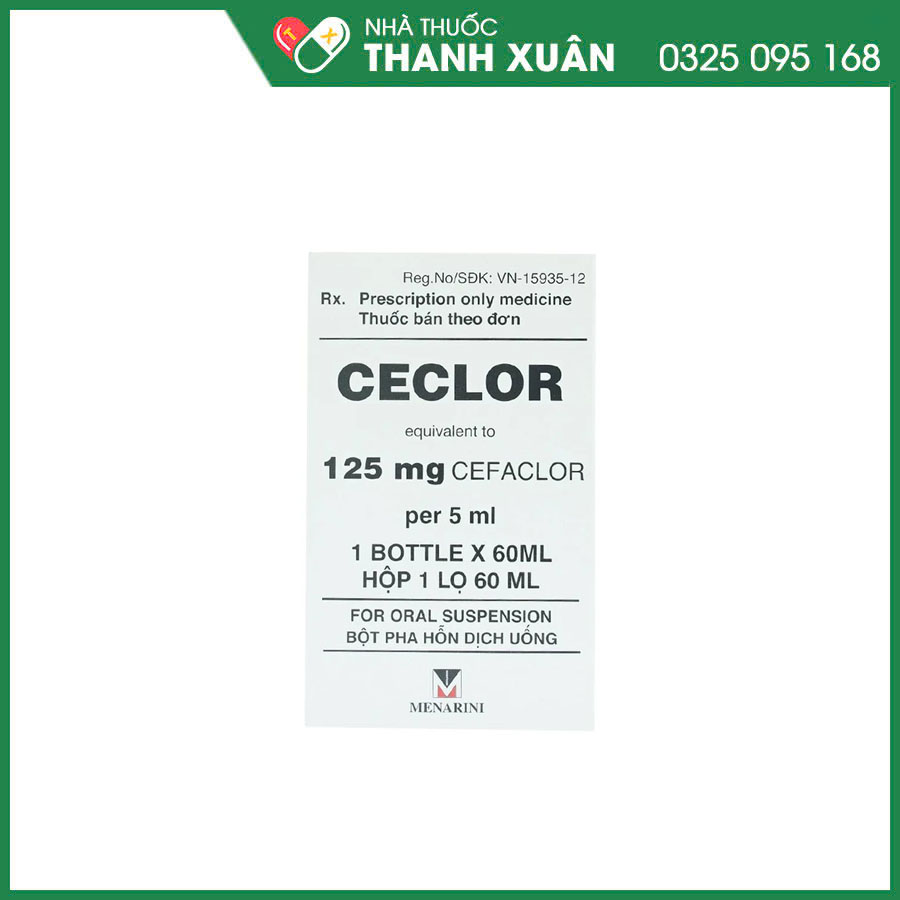Ceclor thuốc điều trị viêm tai giữa, nhiễm trùng đường hô hấp, tiết niệu, da và mô mềm, xoang và niệu đạo do lậu cầu
