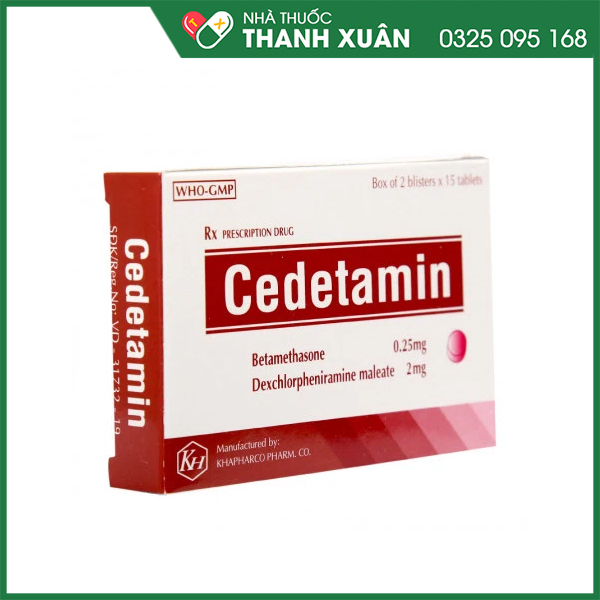 Cedetamin thuốc chống dị ứng
