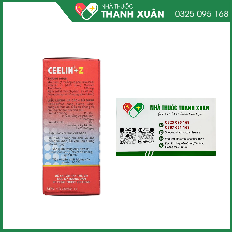 Ceelin+Z Phòng ngừa và điều trị thiếu vitamin C và/hoặc kẽm