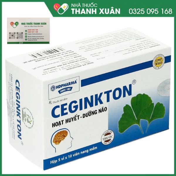 Ceginkton - Giúp phòng và điều trị suy giảm trí nhớ, thiểu năng tuần hoàn não