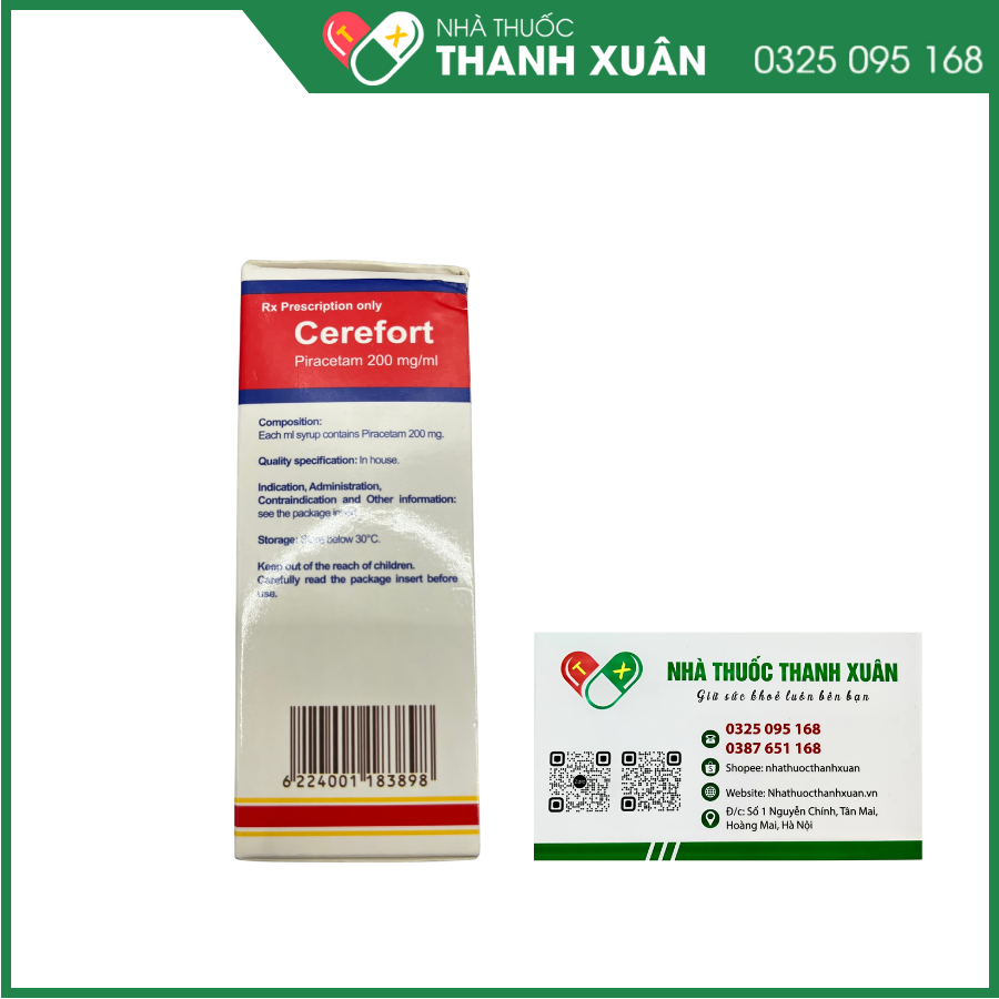 Cerefort 200mg Hộp 120ml - Thuốc Điều Trị Triệu Chứng Chóng Mặt