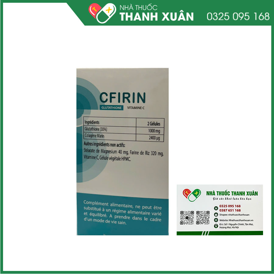 Viên uống Cfirin hỗ trợ làm trắng da, trị nám