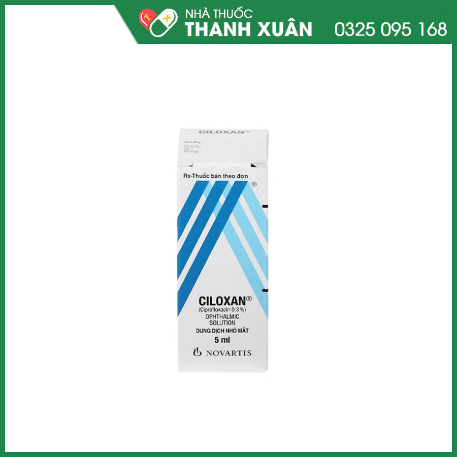 Ciloxan 0,3% điều trị các nhiễm khuẩn ở mắt