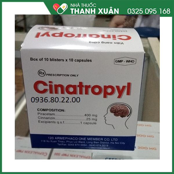 Cinatropyl - điều trị đau nửa đầu, suy mạch máu não