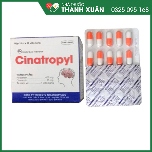 Cinatropyl - điều trị đau nửa đầu, suy mạch máu não