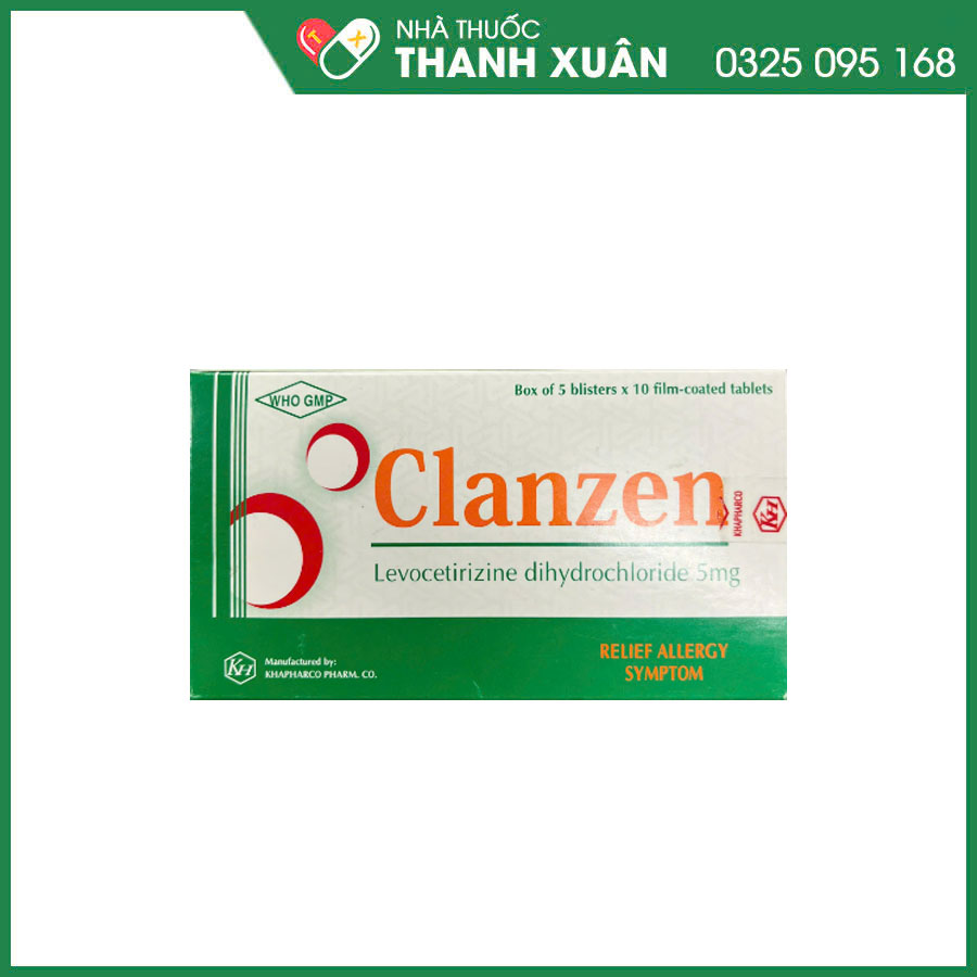 Clanzen thuốc điều trị dị ứng, viêm mũi dị ứng quanh năm, mày đay mạn tính