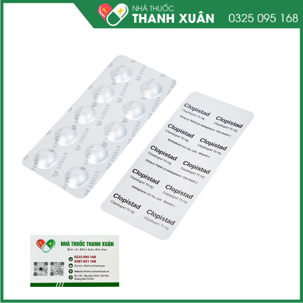 Clopistad 75mg phòng ngừa các biến cố do huyết khối động mạch