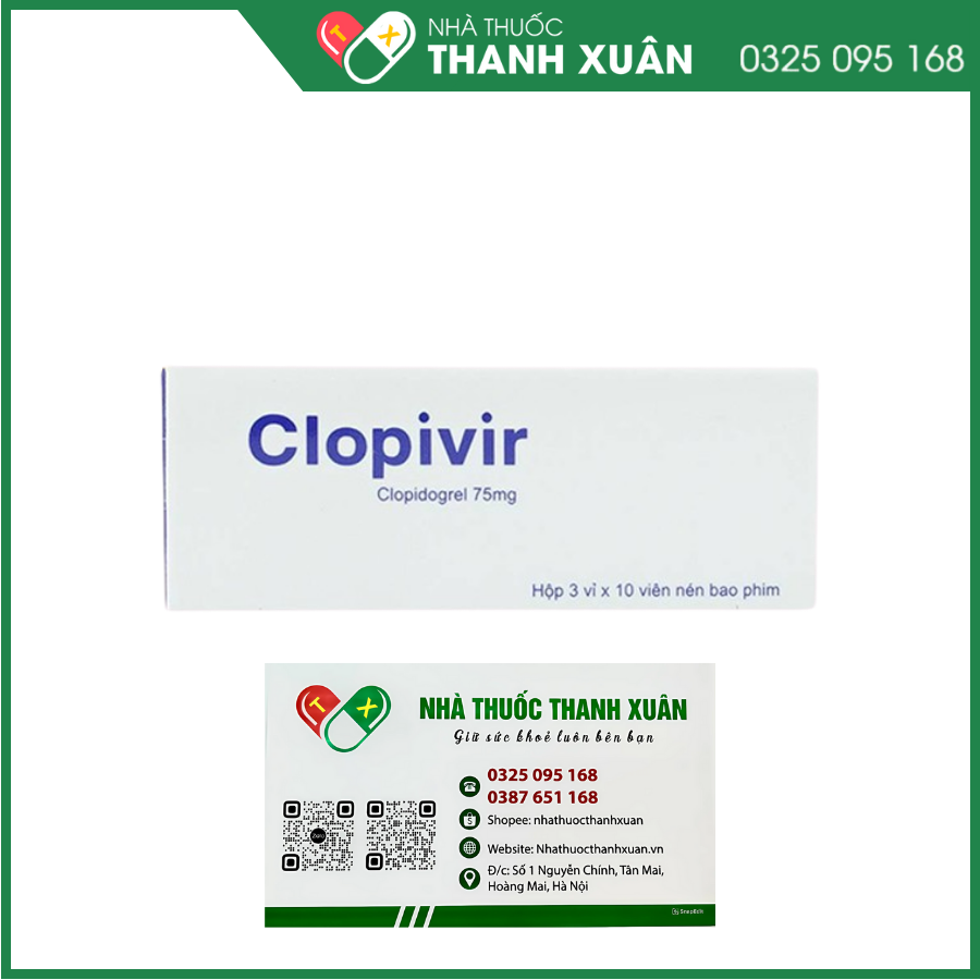 Clopivir phòng ngừa nhồi máu cơ tim, đột quỵ