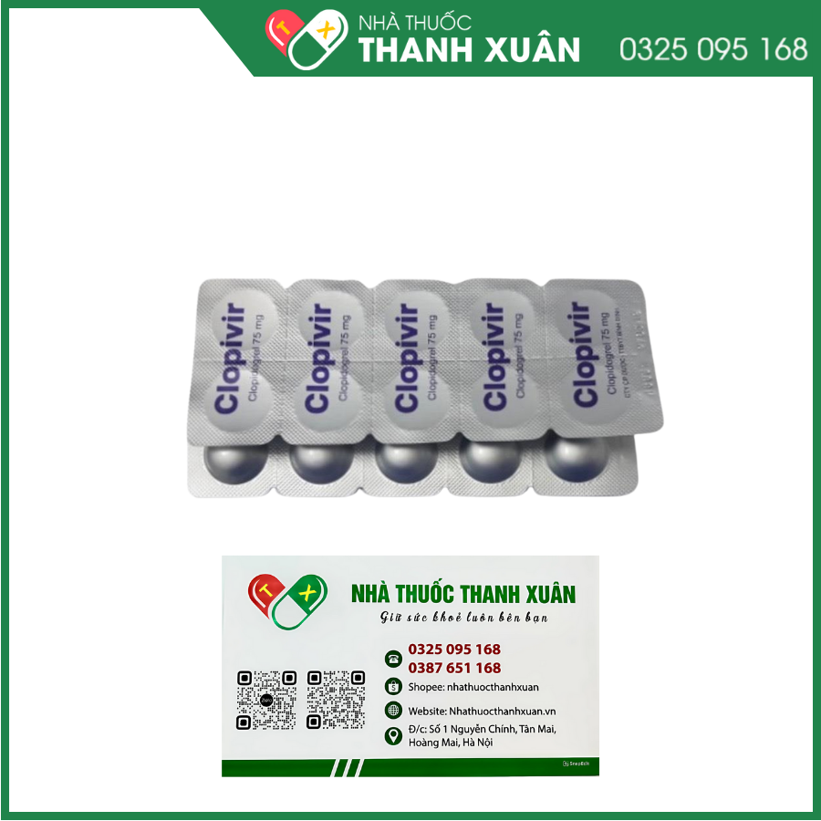 Clopivir phòng ngừa nhồi máu cơ tim, đột quỵ