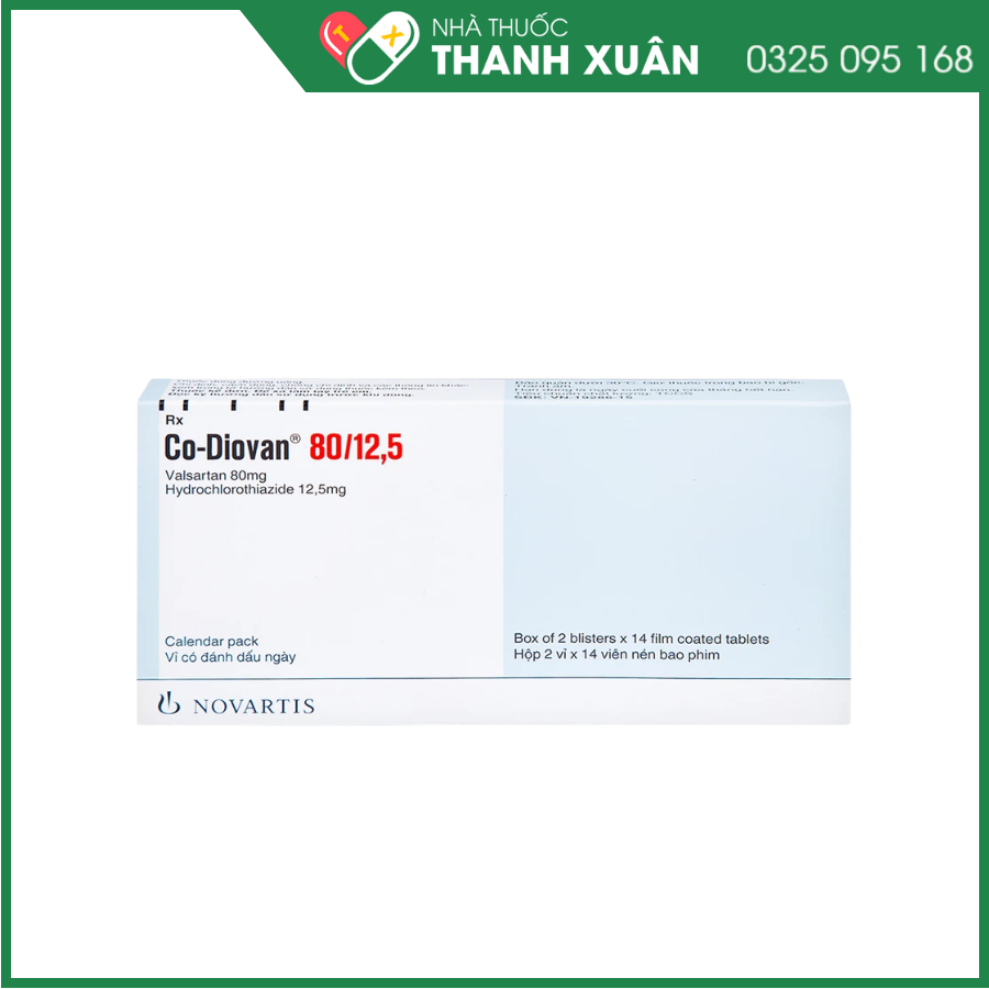 Thuốc điều trị tăng huyết áp Co-Diovan 80/12.5 mg