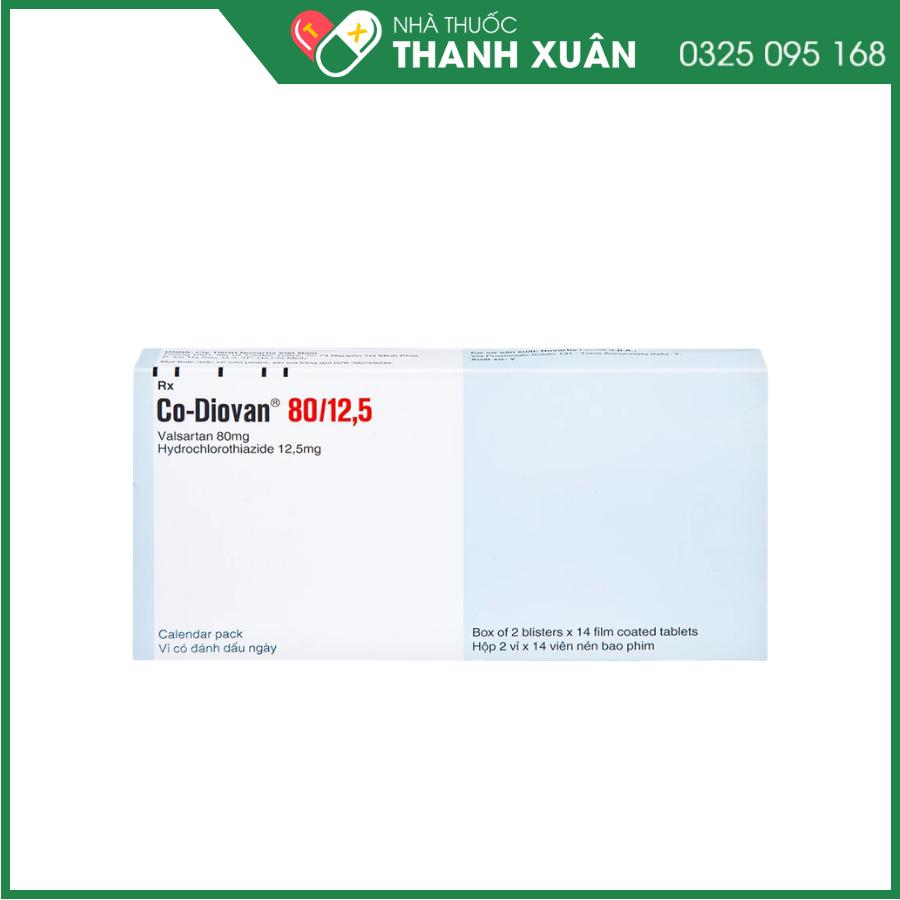 Thuốc điều trị tăng huyết áp Co-Diovan 80/12.5 mg