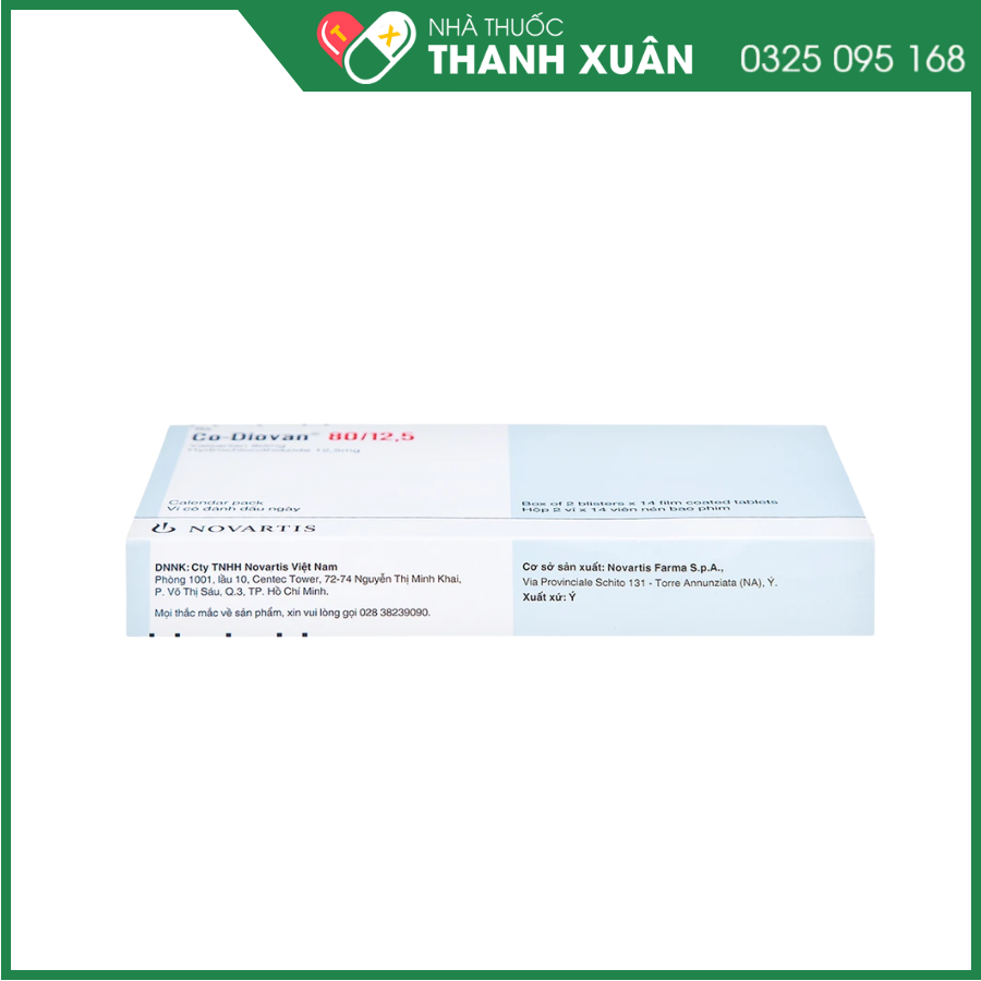 Thuốc điều trị tăng huyết áp Co-Diovan 80/12.5 mg