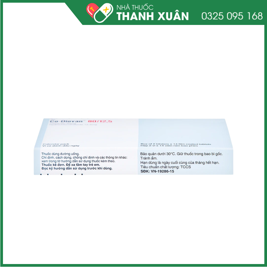 Thuốc điều trị tăng huyết áp Co-Diovan 80/12.5 mg