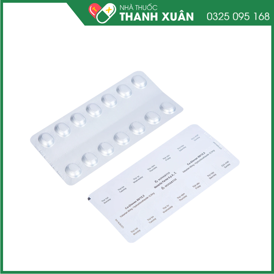 Thuốc điều trị tăng huyết áp Co-Diovan 80/12.5 mg