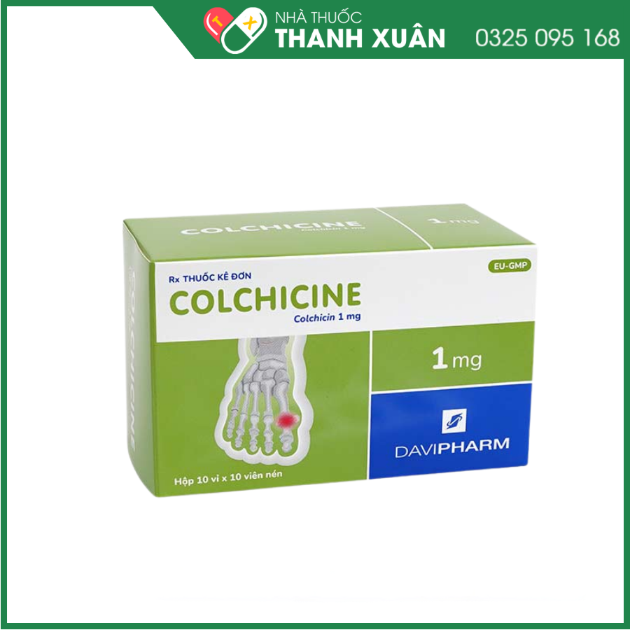 Colchicine Davipharm phòng và điều trị cơn gout