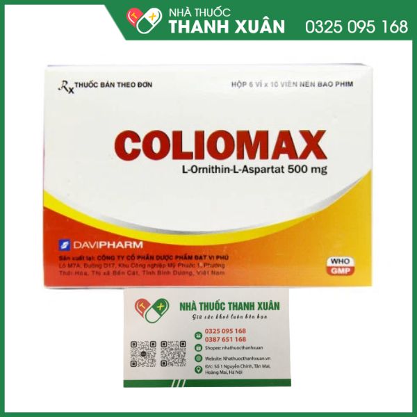 Thuốc Coliomax điều trị tăng amoniac đến bệnh gan cấp tính và mạn tính xơ gan