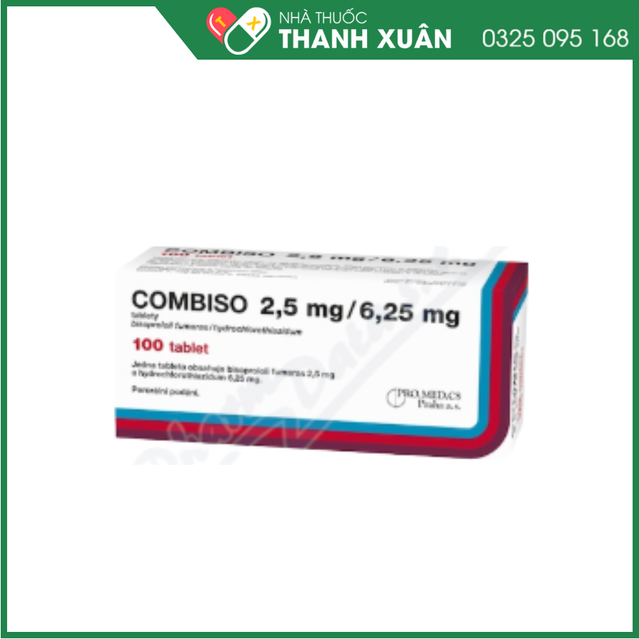 Combiso 2,5mg/6,25mg điều trị tăng huyết áp nhẹ đến trung bình