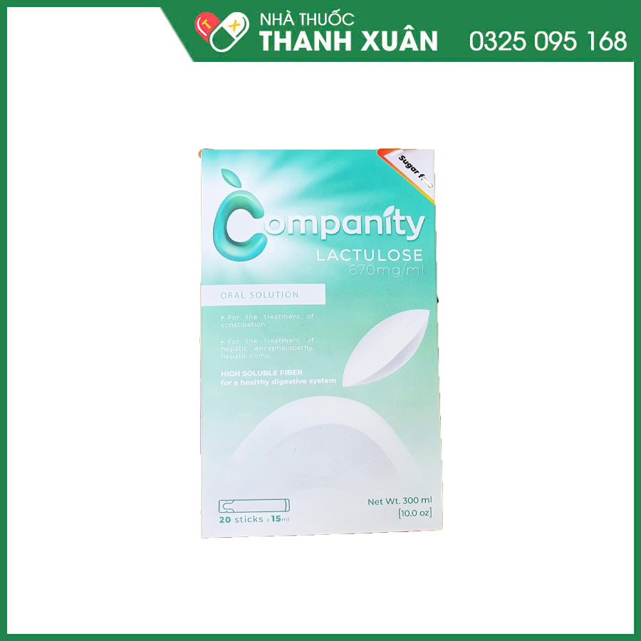 Companity chỉ định điều trị táo bón; điều trị và phòng ngừa hôn mê gan hay tiền hôn mê gan