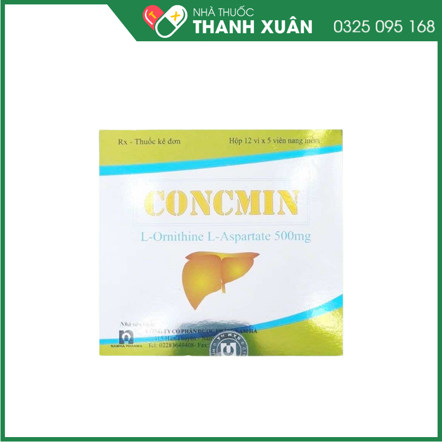 Concmin trị tăng ammoniac huyết trong một số bệnh lý gan, đặc biệt trong hội chứng não gan