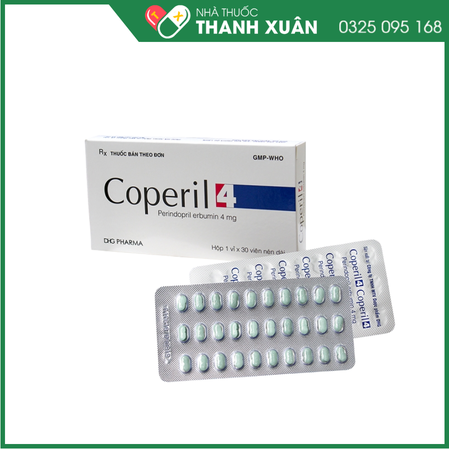 Thuốc Coperil 4 DHG điều trị tăng huyết áp, suy tim sung huyết