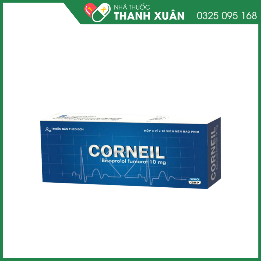 Corneil điều trị tăng huyết áp, đau thắt ngực, suy tim mạn tính