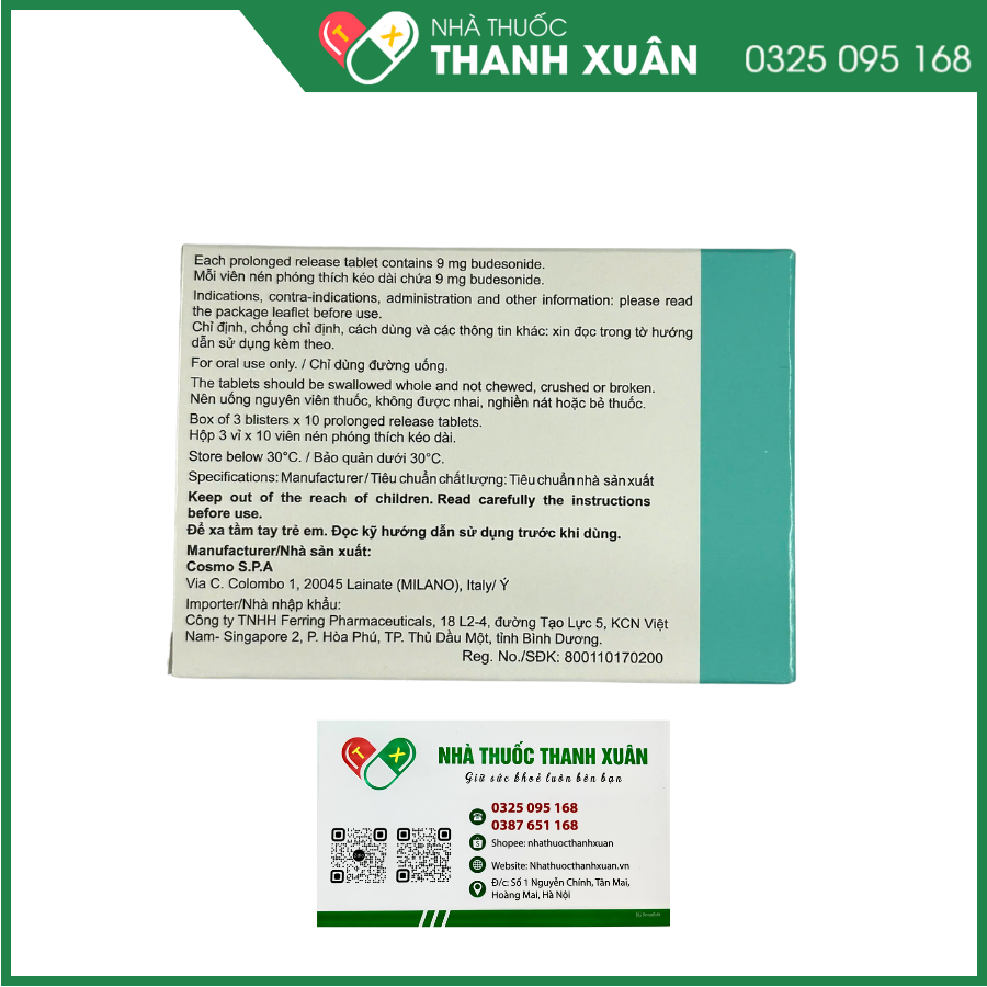 Cortiment gây thuyên giảm ở bệnh nhân bị viêm loét đại tràng (UC)