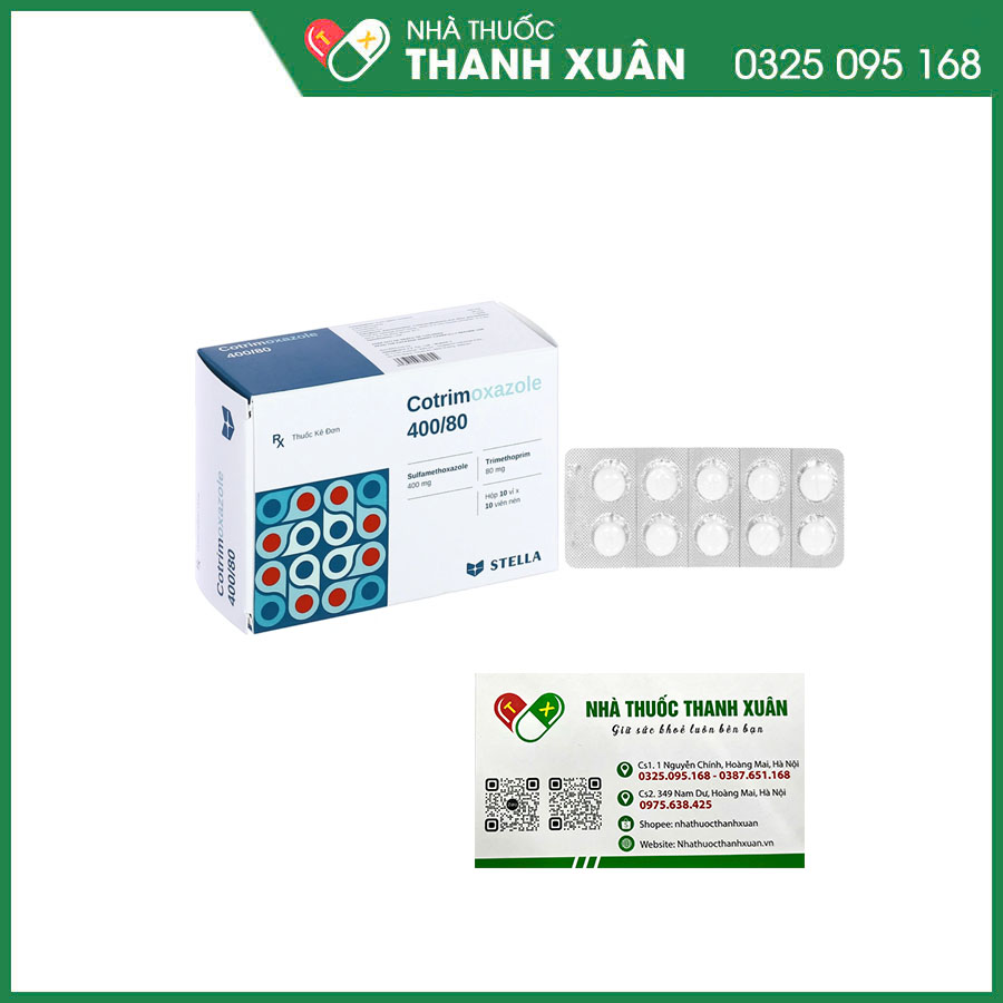 Cotrimoxazole 400/80 thuốc kháng sinh điều trị nhiễm khuẩn