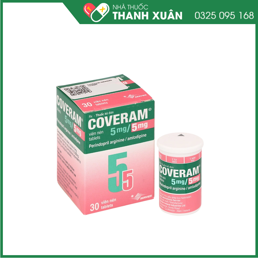 Thuốc Coveram 5mg/5mg trị tăng huyết áp, mạch vành
