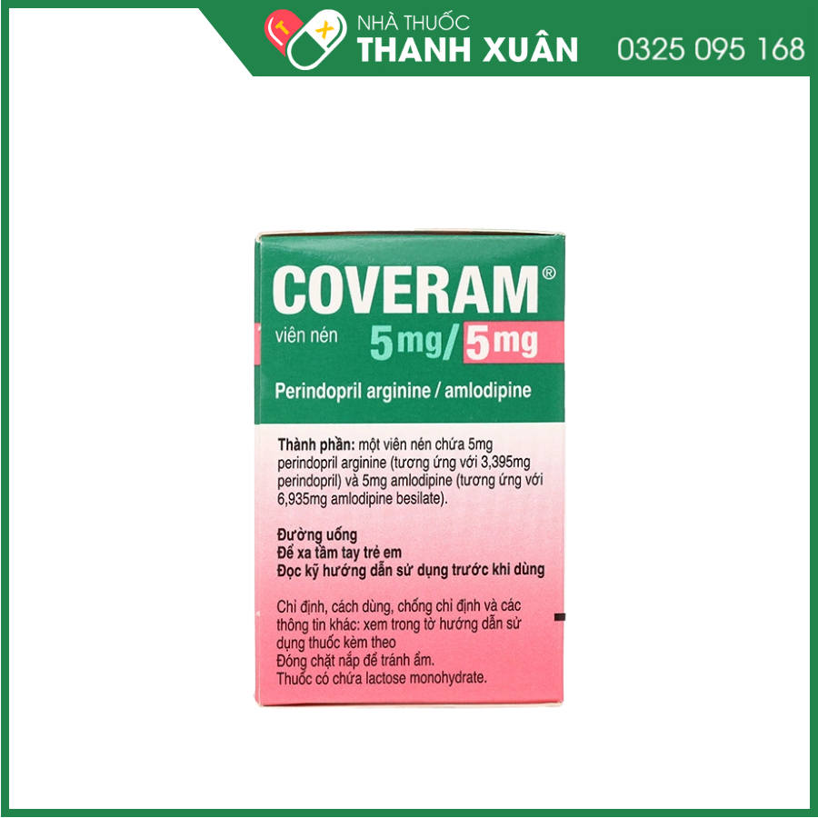Thuốc Coveram 5mg/5mg trị tăng huyết áp, mạch vành