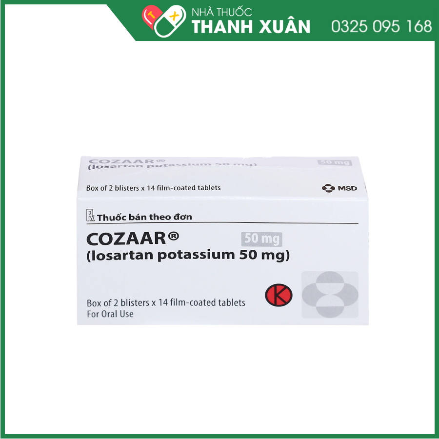 Cozaar  50mg thuốc điều trị tăng huyết áp