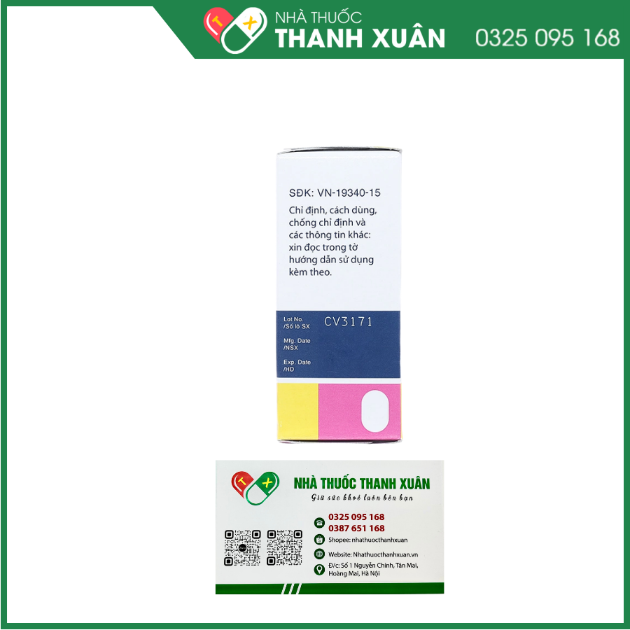 Dung dịch nhỏ mắt Cravit 0.5% trị nhiễm khuẩn mắt