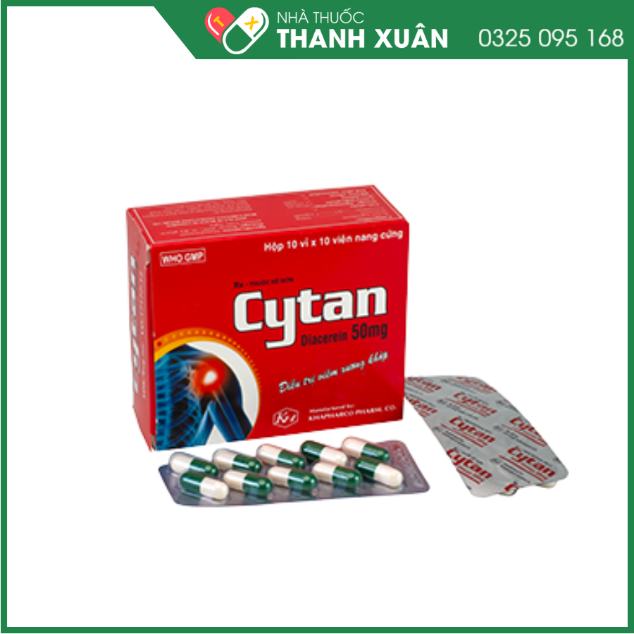 Cytan điều trị triệu chứng thoái hoá khớp hông hoặc gối