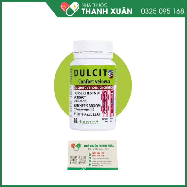 DULCIT hỗ trợ giảm các triệu chứng phù chân do giãn tĩnh mạch, nứt hậu môn do bị trĩ