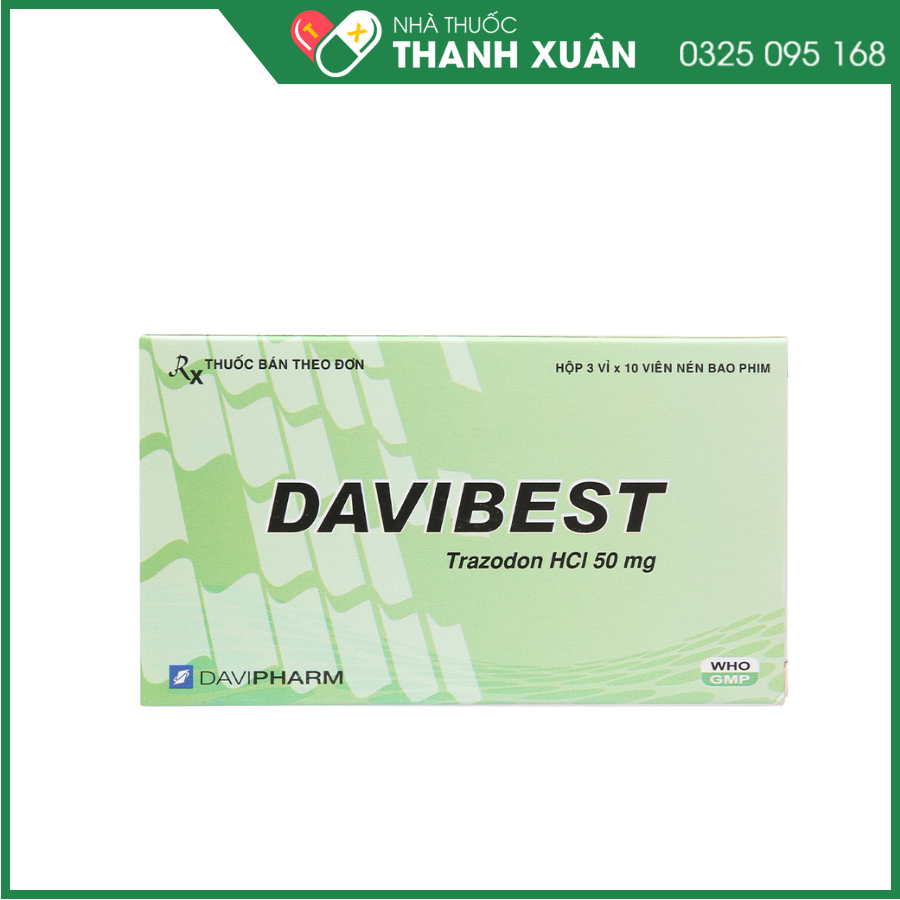 Thuốc Davibest 50mg làm giảm triệu chứng của tất cả các dạng trầm cảm