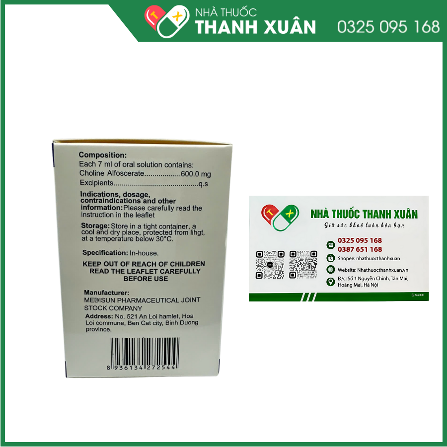 Dung dịch uống Decogamin 600mg dùng cho đột quỵ, chấn thương sọ não, sa sút trí tuệ