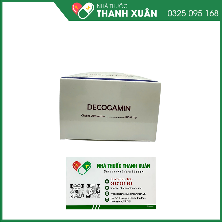 Dung dịch uống Decogamin 600mg dùng cho đột quỵ, chấn thương sọ não, sa sút trí tuệ