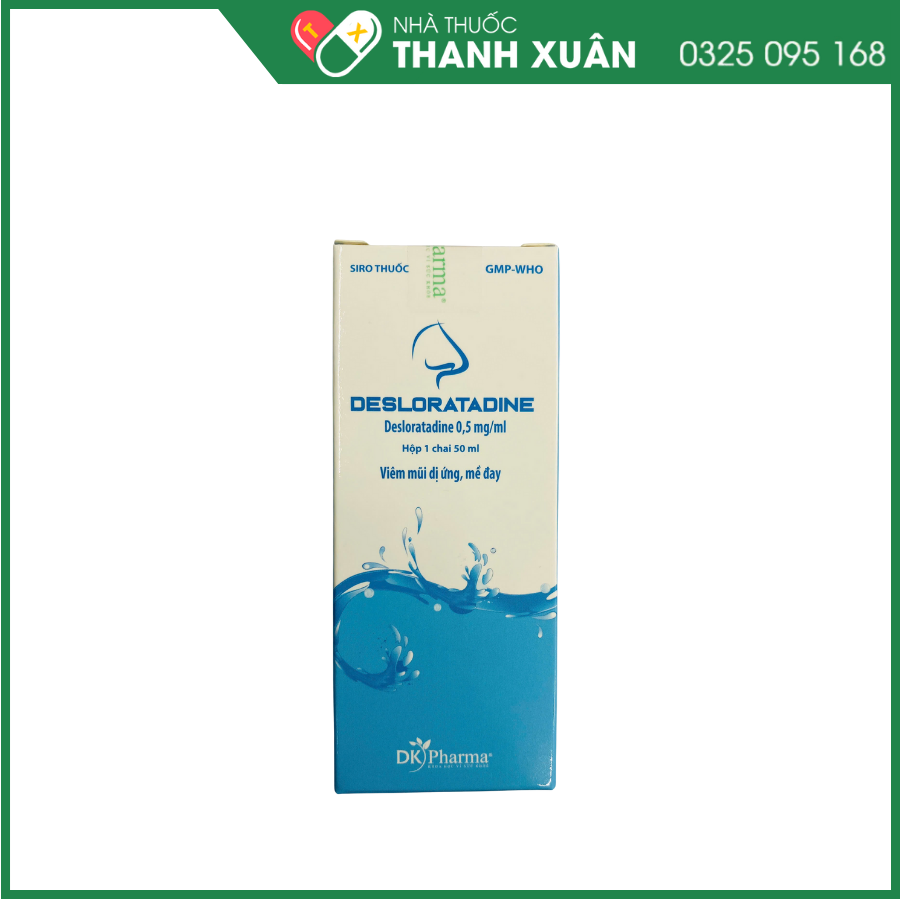Desloratadine 0,5 mg/ml DK Pharma giảm các triệu chứng viêm mũi dị ứng, mề đay