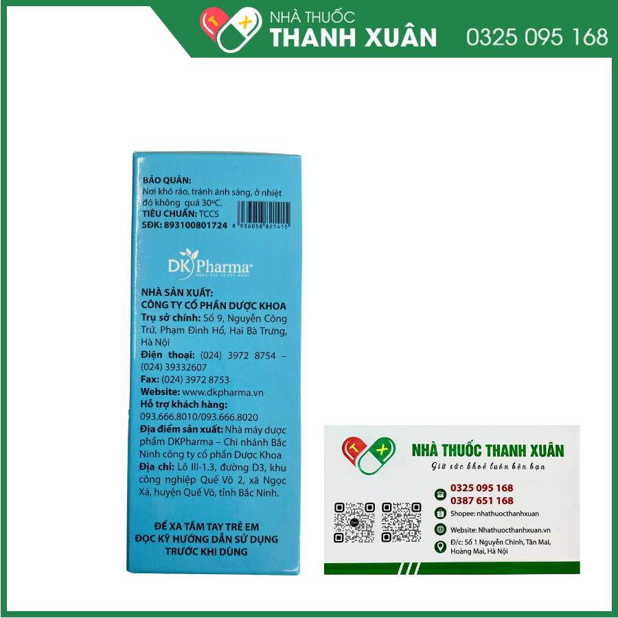 Desloratadine 0,5 mg/ml DK Pharma giảm các triệu chứng viêm mũi dị ứng, mề đay