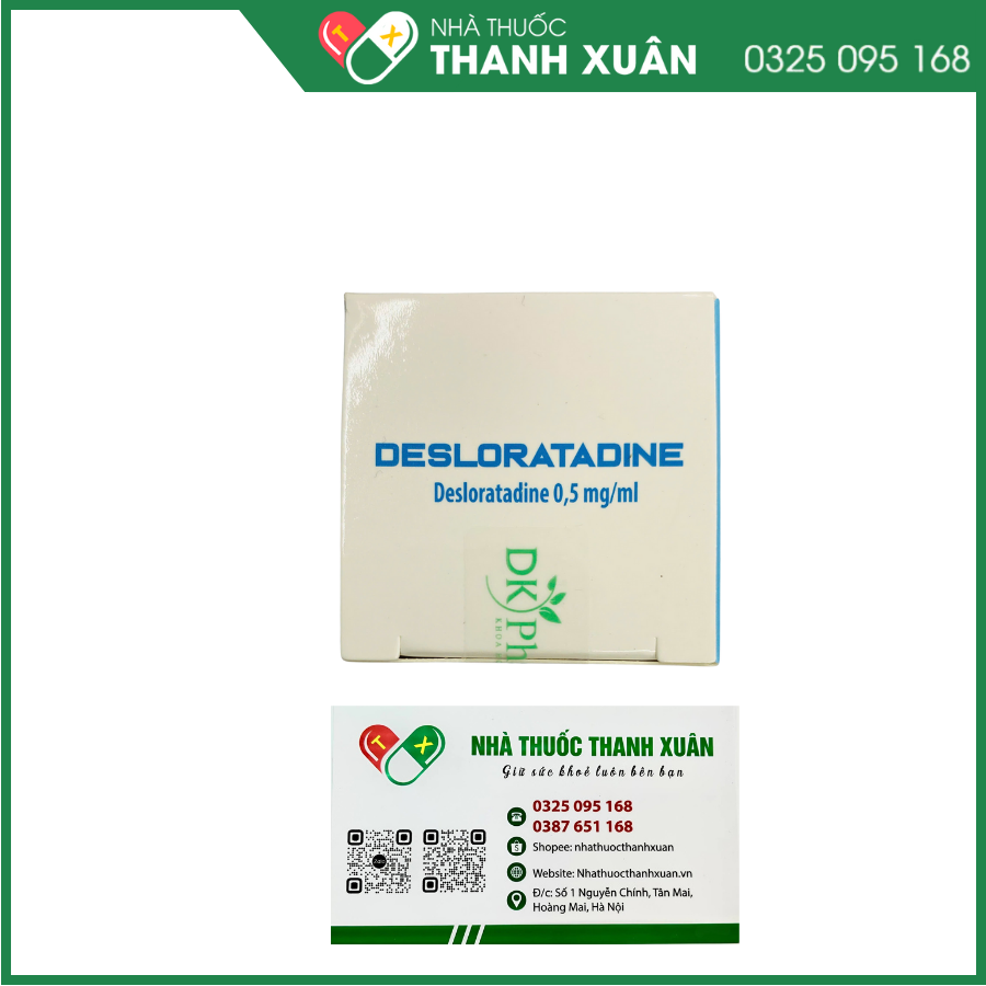 Desloratadine 0,5 mg/ml DK Pharma giảm các triệu chứng viêm mũi dị ứng, mề đay