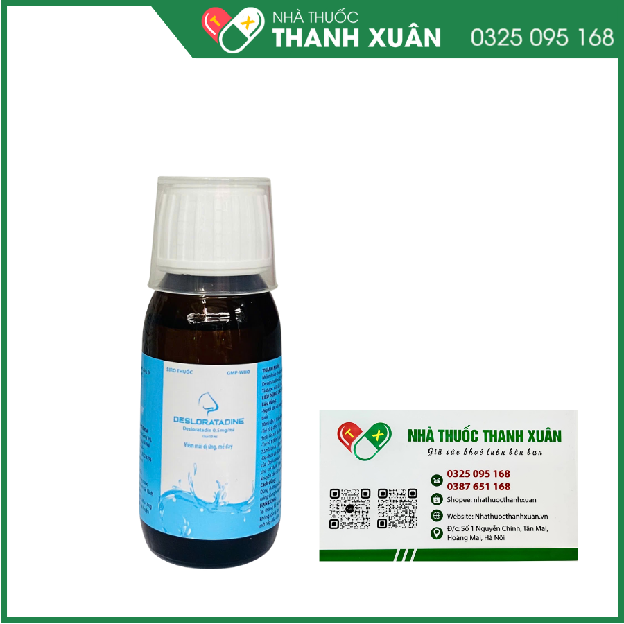 Desloratadine 0,5 mg/ml DK Pharma giảm các triệu chứng viêm mũi dị ứng, mề đay