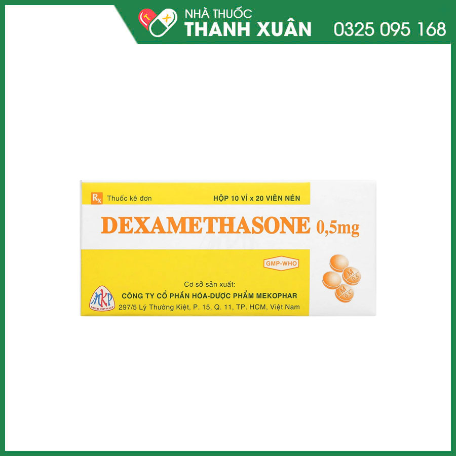 Dexamethasone thuốc điều trị rối loạn nội tiết và nhiều bệnh viêm, dị ứng, tự miễn, nhiễm khuẩn, phù não, tăng calci huyết