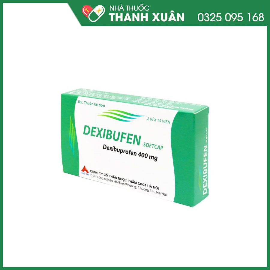Dexibufen softcap thuốc giảm đau và viêm trong viêm khớp, giảm đau răng, đau bụng kinh, bong gân,...