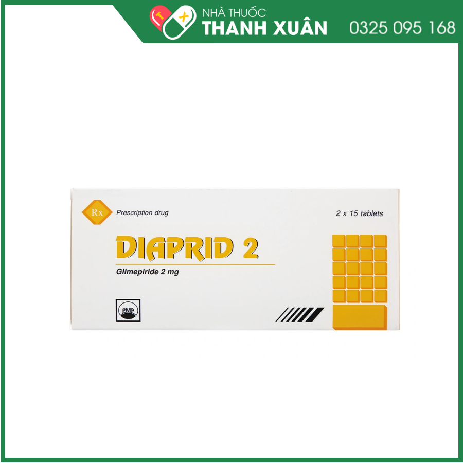 Thuốc Diaprid 2 Pymepharco điều trị đái tháo đường týp 2