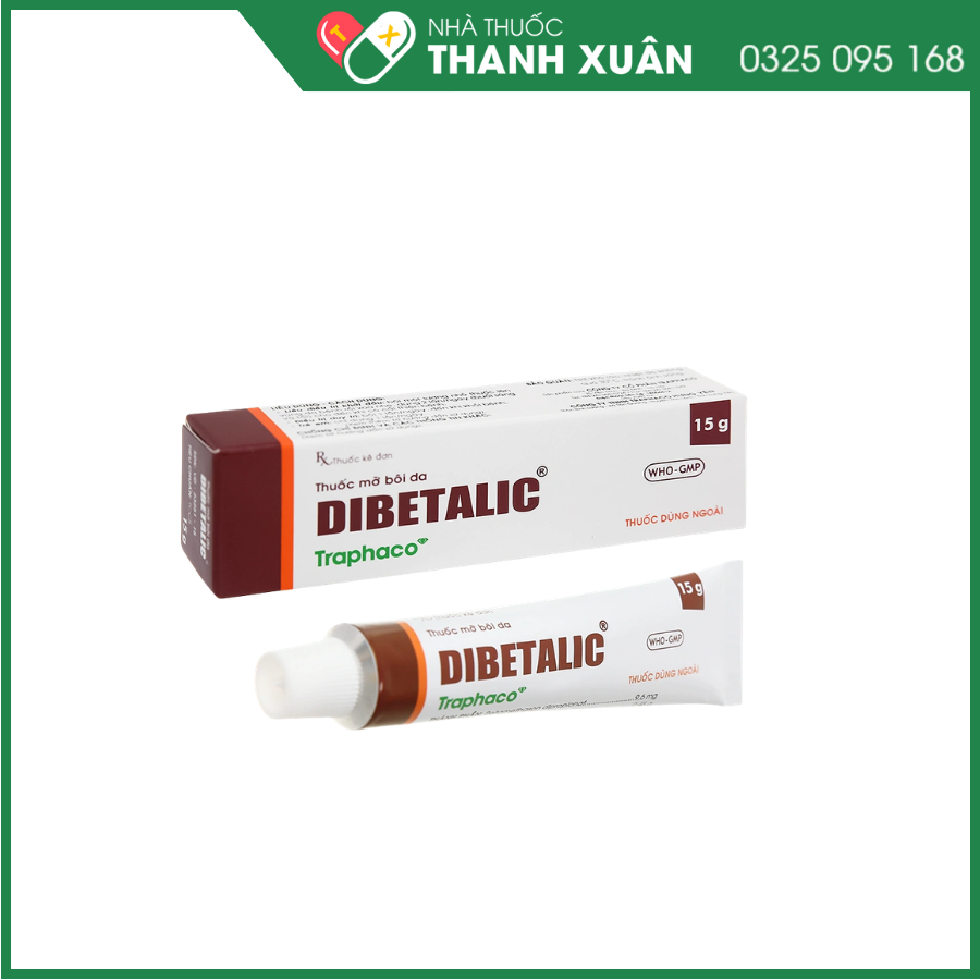 Thuốc mỡ bôi da Dibetalic trị viêm da dị ứng, chàm, vẩy nến, viêm thần kinh da